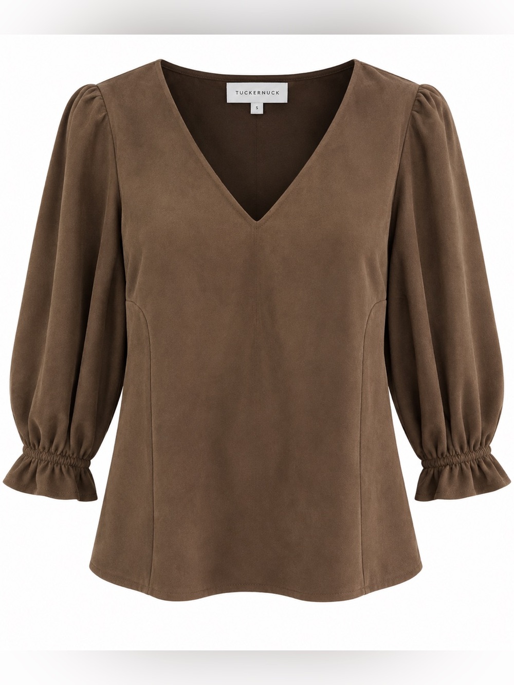 Tuckernut suede top NWOT